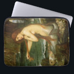 Mermaid by John William Waterhouse Laptop Sleeve<br><div class="desc">A Mermaid (1901) by JW Waterhouse is a vintage Victorian Era Pre-Raphaelite fine art portrait painting. A mermaid is brushing her hair on the beach by the seashore. A mermaid is a mythological aquatic creature that is half human and half fish. About the artist: John William Waterhouse (1849-1917) was an...</div>