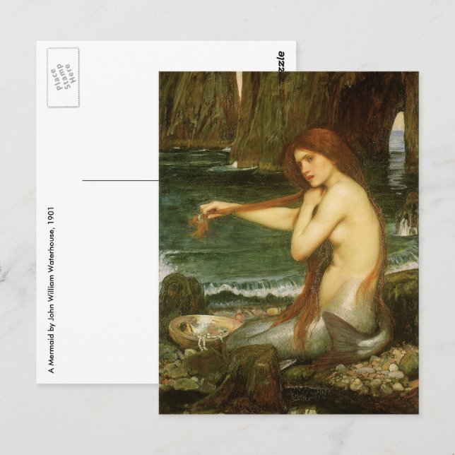 Mermaid by John William Waterhouse Postcard (Front/Back)