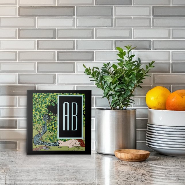 Mermaid by Koloman Moser Ceramic Tile (Creator Uploaded)