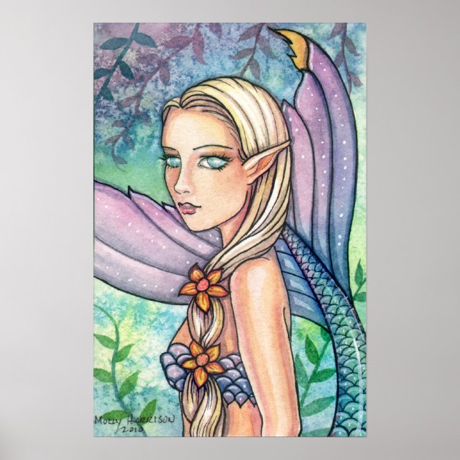 Mermaid by the Brook Poster by Molly Harrison (Front)