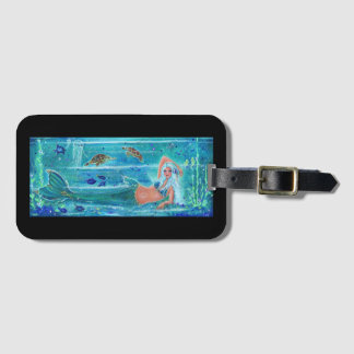 Mermaid Calypso art by Renee Lavoie Luggage Tag