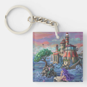 Mermaid Castle Key Ring