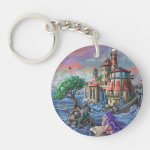 Mermaid Castle Key Ring