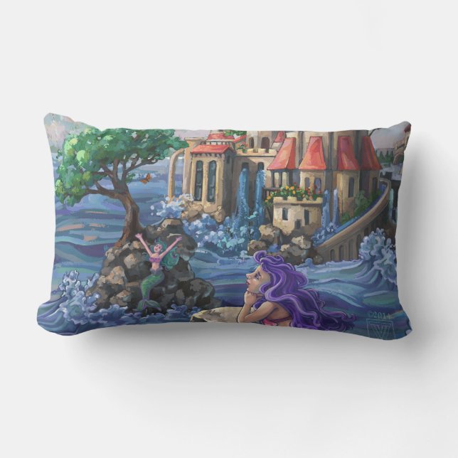 Mermaid Castle Lumbar Cushion (Front)
