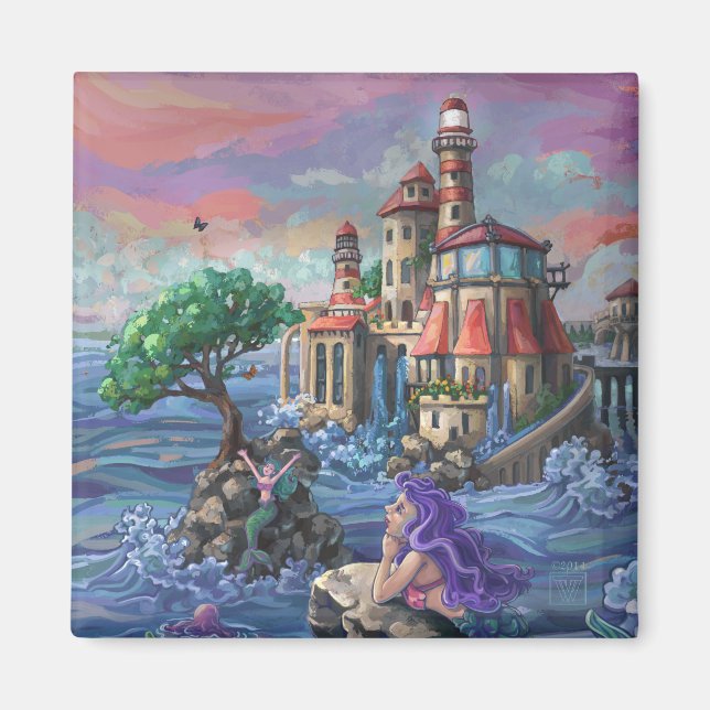 Mermaid Castle Magnet (Front)