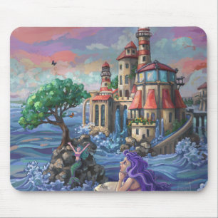 Mermaid Castle Mouse Pad