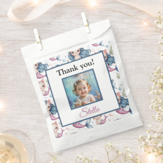 Mermaid Cat Birthday Thank You Photo Favour Bag