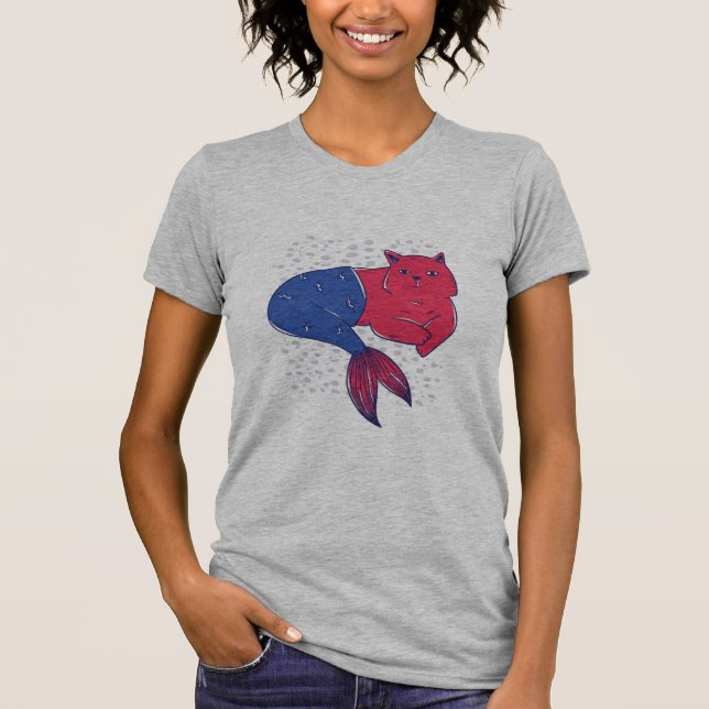 Mermaid Cat T-Shirt (Front)