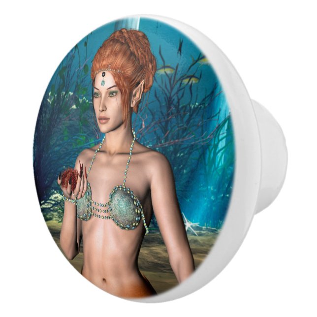 Mermaid Ceramic Knob (Right)