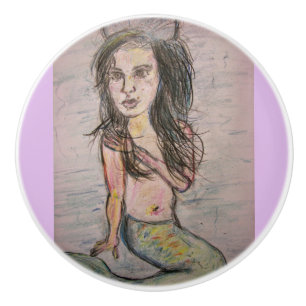 Mermaid Ceramic Knob