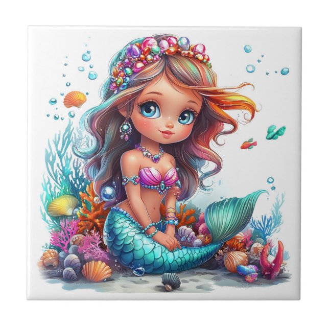 Mermaid Ceramic Tile (Front)