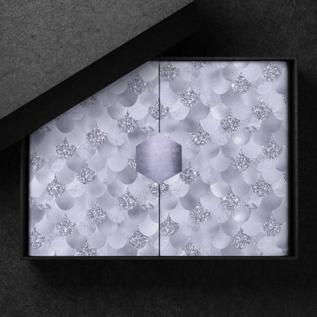 Mermaid Chic Scales | Dusty Lavender Purple Lustre Tissue Paper (Creator Uploaded)