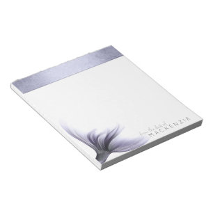 Mermaid Chic Tail Dusty Lavender Purple Custom Notepad
