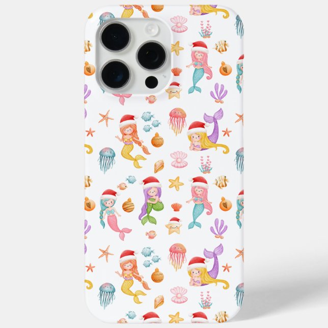Mermaid Christmas Pattern Case-Mate iPhone Case (Back)