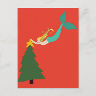 Mermaid Christmas Postcard