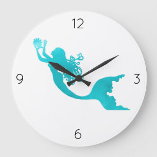 Mermaid Clock - white