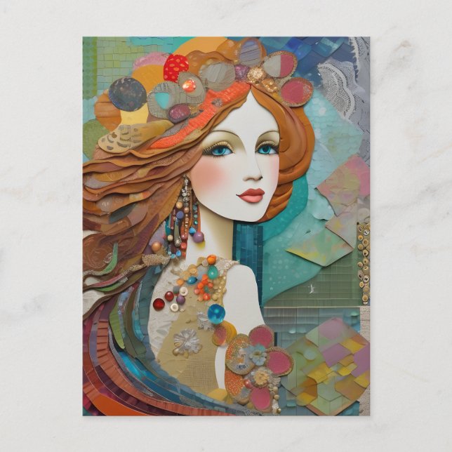 Mermaid Collage Postcard (Front)