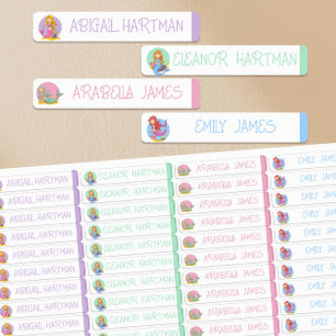 Mermaid Colour Coded Girl Waterproof Name