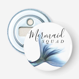 Mermaid Crew Ice Blue Muted Bachelorette Party Bottle Opener