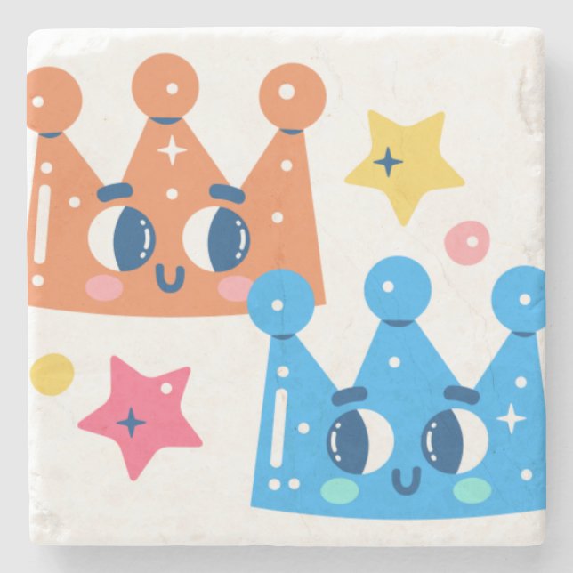 Mermaid Crown Stone Coaster (Front)