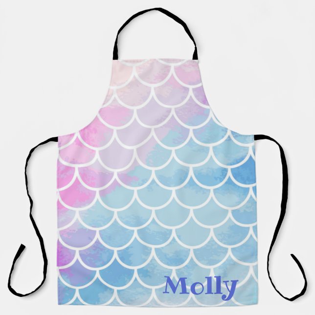 Mermaid Custom Name  Apron (Front)
