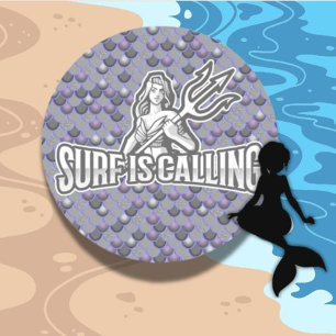 Mermaid Cute Grey Classic Round Sticker