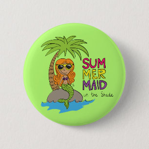 Mermaid Cute Kids Girls 6 Cm Round Badge