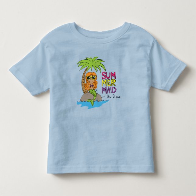 Mermaid Cute Kids Toddler T-Shirt (Front)