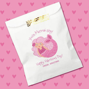 Mermaid Cute Kids Valentines Day Favour Bag
