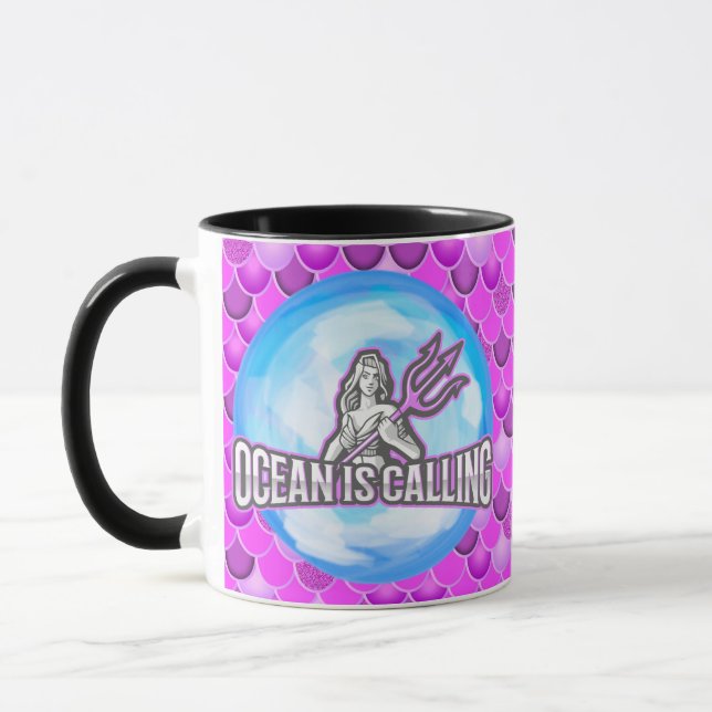 Mermaid Cute Purple Mug (Left)