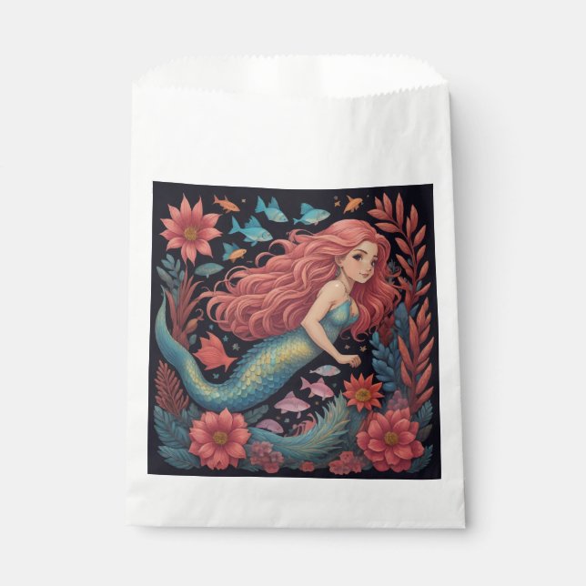 Mermaid Dark Ocean Favour Bag (Front)