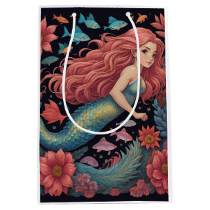 Mermaid Dark Ocean  Medium Gift Bag
