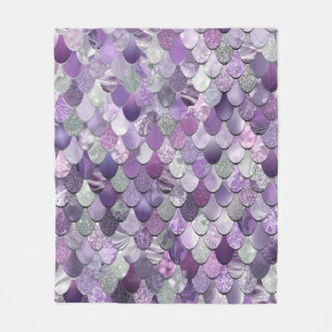 Mermaid Decor Fleece Blanket - Purple Mermaid