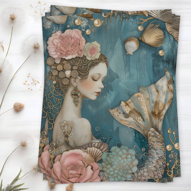 MERMAID DECOUPAGE TISSUE PAPER (MERMAID DECOUPAGE TISSUE PAPER)