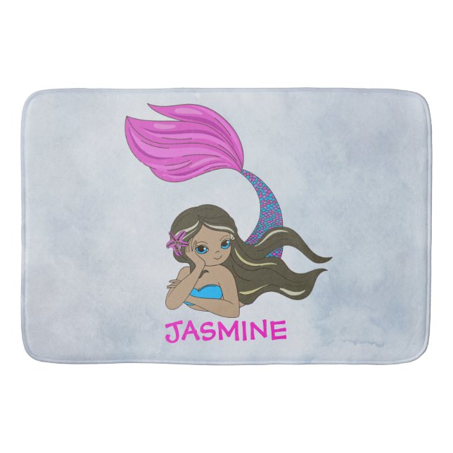 Mermaid Design Bath Mat (Front)