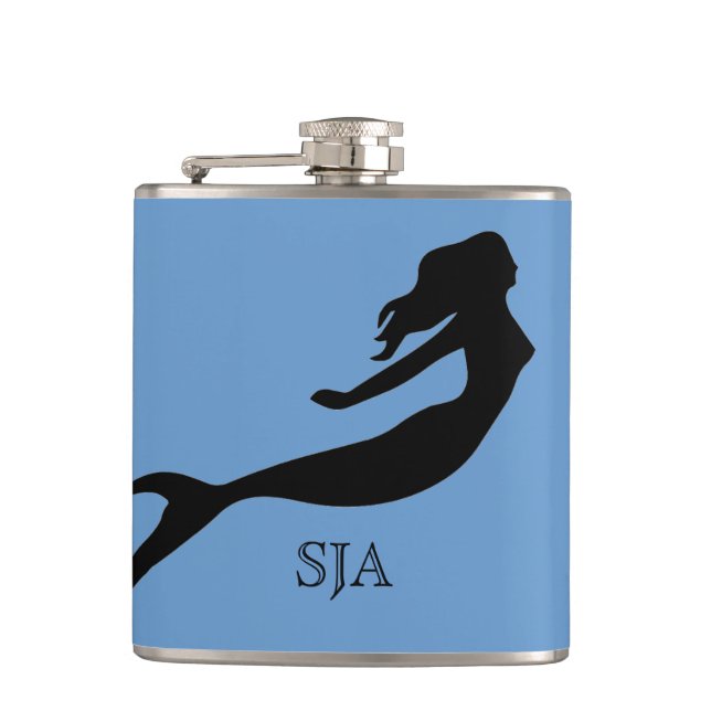 Mermaid Design Flask (Front)