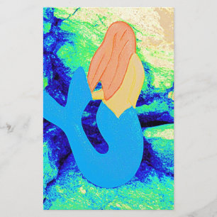 mermaid design stationery