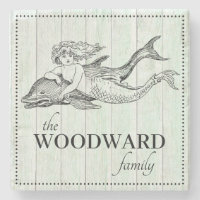 Mermaid Dolphin Family Name Lake Beach House