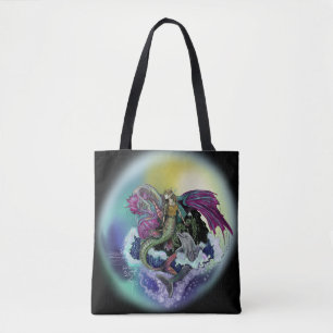 Mermaid, Dragon,&Dolphin Tote Bag
