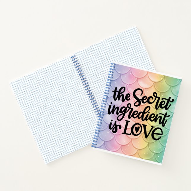 Mermaid Dragon The Secret Ingredient Is Love Notebook (Inside)