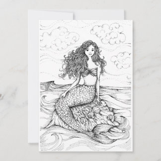 MERMAID DRAWING CARD