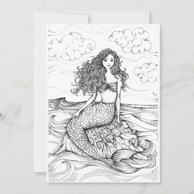 MERMAID DRAWING CARD (Front)