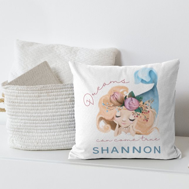 Mermaid Dreams Can Come True Name Pillow (Creator Uploaded)