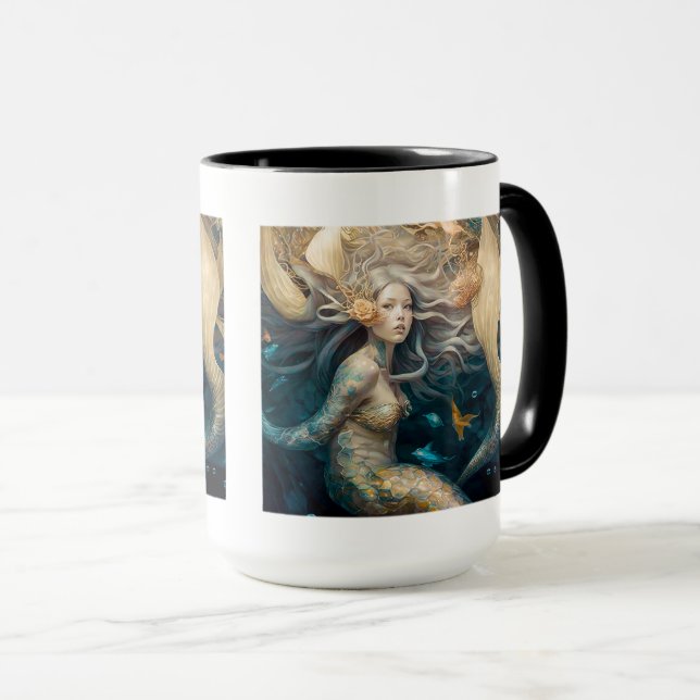 Mermaid Dreams Combo Mug, 15 oz  Mug (Front Right)