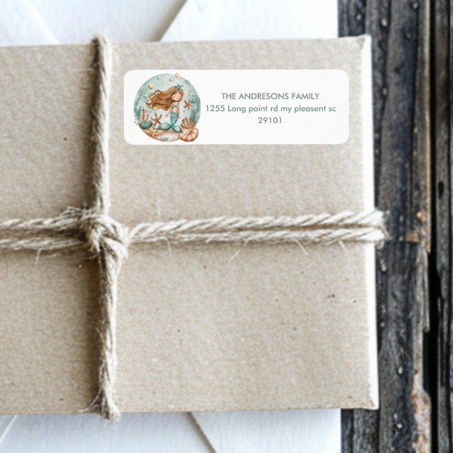 Mermaid Dreams Kids  Return Address Label (Creator Uploaded)