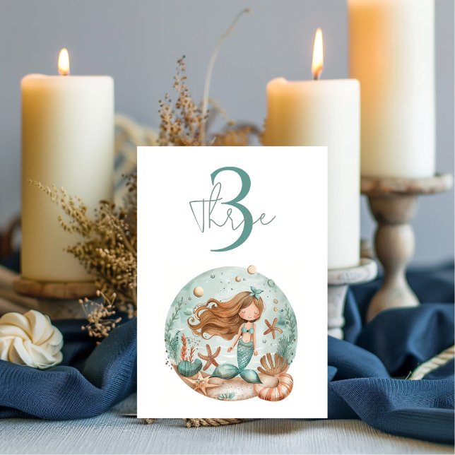 Mermaid Dreams Kids  Table Number (Creator Uploaded)
