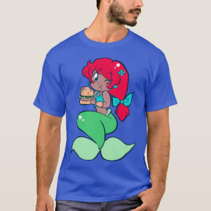 Mermaid Eating a Burger T-Shirt