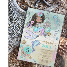 Mermaid Editable Under The Sea 5th Birthday 