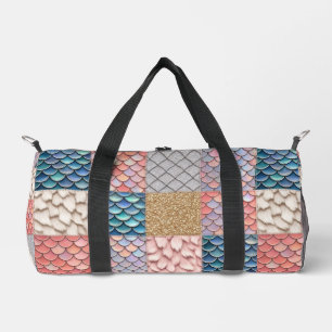 Mermaid Fairytale Pastel Monogram Duffel Bag