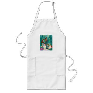 Mermaid Family (brown skin and eyes) Long Apron